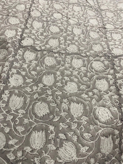 Indian Cotton Block Print Fabric by the Yard -Sewing and Quilting Fabric - Maple Village Lane