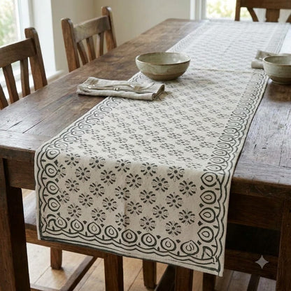 Navol  Ivory Cotton Table Runner