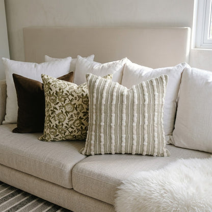 Quentin Sage Textured Cushion  Cover