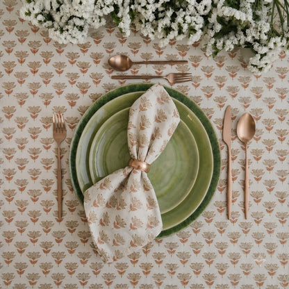 Minimal Floral Booti Dinner Napkin