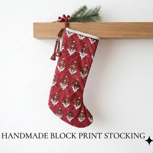 Mughal Booti Block Print Stocking