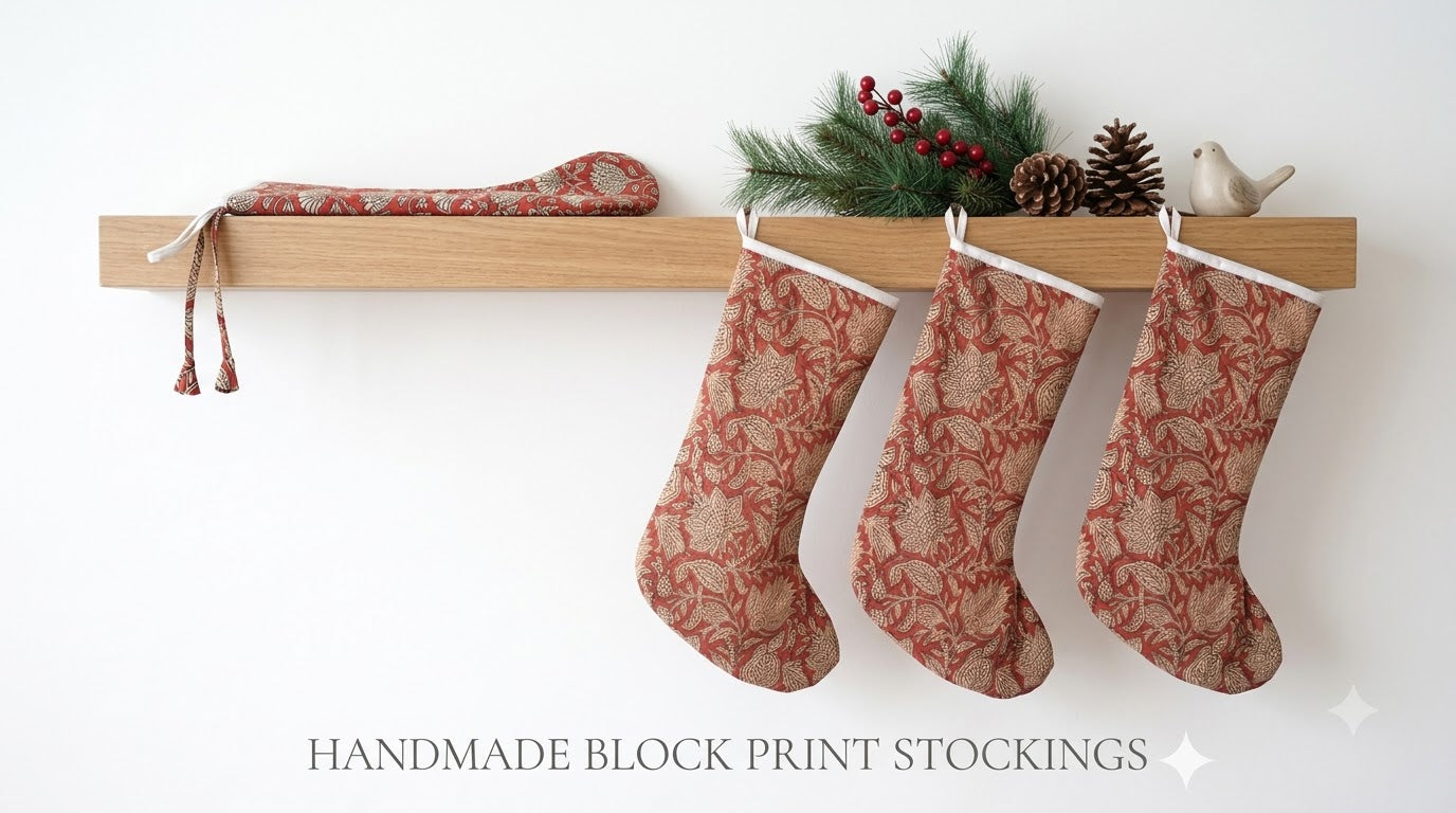 Rustic Floral Holiday Stocking