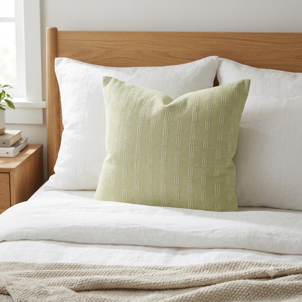 Lester Olive Green Dash Cushion Cover
