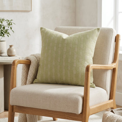 Lester Olive Green Dash Cushion Cover
