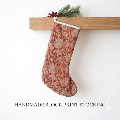 Rustic Floral Holiday Stocking