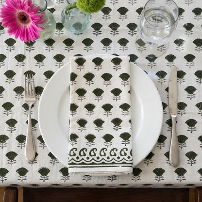 Vintage Sage Paisley Cloth Napkin