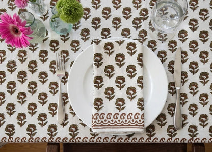 Chestnut Floral Paisley Dinner Napkin