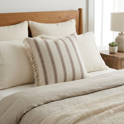 Maverick Rustic Cocoa Stripe Cushion