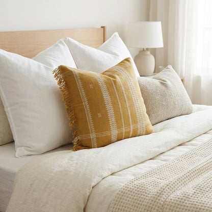Easton Mustard Handloom Cushion